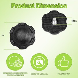 YUEARN 4 PCS Thumb Screws Compatible with Riddell SpeedFlex Football Helmet, Thumb Screws Used to Hold The Football Helmet Chinstrap Stabilization System, Suitable for Youth and Adult