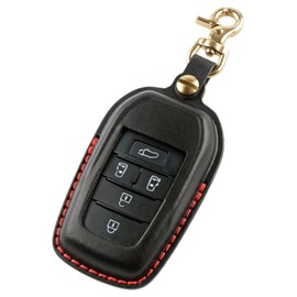 [Usable] Toyota Key Case, Genuine Leather, Genuine Leather, [King of Nume Leather] Noah, 90 Series, Voxy, 90 Series, Alphard, 40 Series, Vellfire 40 Series, Alphard, 30 Series, Vellfire 30 Series, RAV4 PHEV, 3D Model, Brass Metal Fittings (4 Buttons/Black)