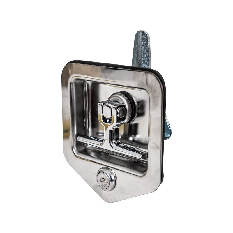 Buyers Products L8855 Locking T-Handle Latch, 2 Pack, Polished Stainless