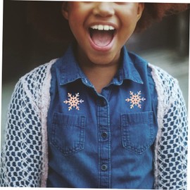 Mikinona 10pcs Snowflake Patches for Hairpins Handmade Accessories for Clothing and Crafts for Boys and Girls and Adults Versatile Decoration and Repair