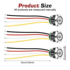 12 V LED Touch Dimmer Switch: Nizirioo Pack of 2 Touch Dimmer Switch 16 mm Touch Switch LED Touch Dimmer 5-24 V DC Sensor Switch Continuous Dimming for Light Strips LED Strips Strip