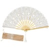 iZoeL Hand Fan Lace White Fan Wedding Fan Bridal Fan