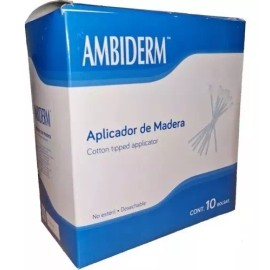 Ambidrm Aplicador De Madera Con Algodon Ambiderm 10 Bolsas