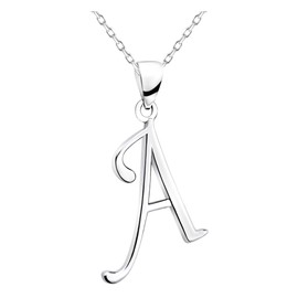 SOFIA MILANI Women's Necklace, 925 Silver, Letter Pendant, Sterling Silver