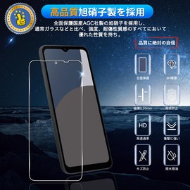 For AQUOS Wish 4 / SH-52E Glass Film 2 + Camera Film 2 x [Japan AGC Asahi Glass Material] Wish 4 Tempered Glass Film for 9H Hardness AQUOS Wish4 Protective Film Shock Resistant SH-52E LCD Glass Film