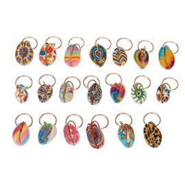 20pcs Shell Dreadlocks Ring DIY Cute Exqusite Hair Braiding Pendant Clips Hair Accessories Decoration