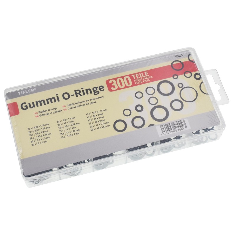 O-Rings Assortment 300 Pieces Made of NBR Rubber, ORings Set,