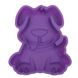 MoldFun Dog Baking Mold Dog Non-stick Silicone Pan Mold for Cake, Muffin, Loaf, Bread, Toast, Mousse, Scone (Random Color)