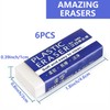 Eraser - 6Pcs Pencil Rubbers Erasers for Kids Large White