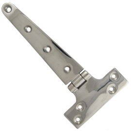 Hinge T 98 x 195 x 5 mm - Investment Cast Polished Stainless Steel AISI 316 / A4