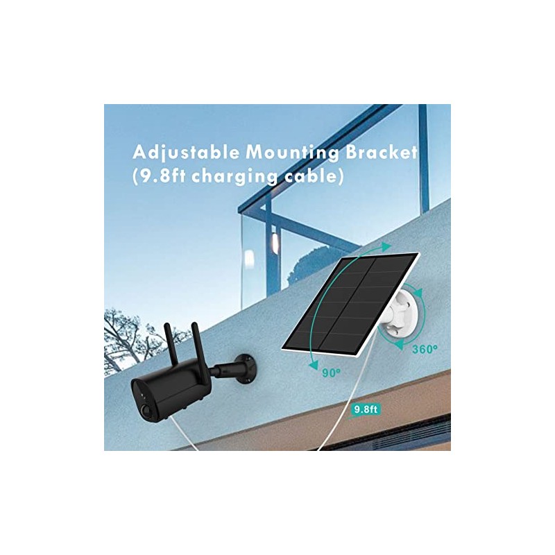 5W Solar Panel Charger for Outdoor Security Cameras