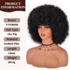 Vitorish Afro Wigs for Black Women 12Inches Glueless Synthetic Short