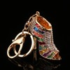 Hztyyier Crystal rhinestone keychain, unique heel shape key ring charm