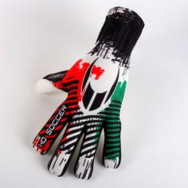 HO Soccer Squadra Turf Negative Italy Unisex Kids Goalkeeper Gloves, Green/White/Red, Size 6