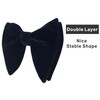 Justar Mens Pre-Tied Oversized Bow Tie Tuxedo Velvet Bowtie Cufflinks