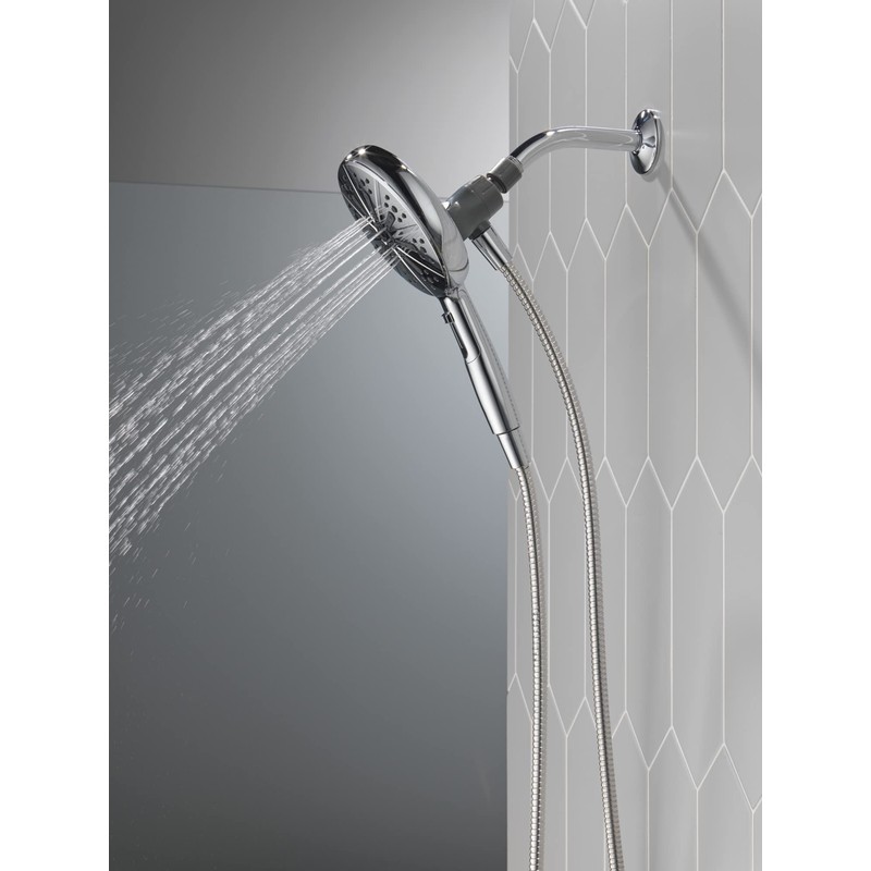 Delta Faucet 6-Spray SureDock Magnetic Shower Head with Handheld Spray,