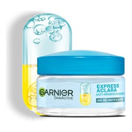 Crema Hidratante Matificante Anti-imperfecciones Express Aclara, controla oleosidad e hidrata con Vitamina C, Acido salicílico y Niacinamida de Garnier Skin Active