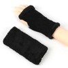AYNKH Fingerless Gloves for Women, Thicken Plush Warm Fingerless Gloves,