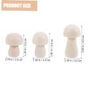 KONTONTY 30pcs Wooden Miniature Mushroom Toys Unfinished Painted Mushroom Craft