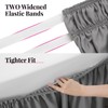 RIMELA Grey Bed Skirt Queen Size 15 Inch Drop Solid