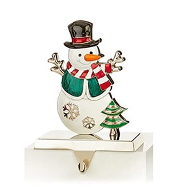 Widdle Gifts Christmas Stocking Hanger 17cm Stocking Holder for Fireplace Mantle Hooks Christmas Decoration (Snowman 1390)