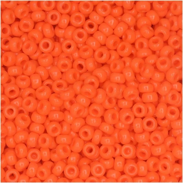 Miyuki Round Rocaille Seed Beads Size 11/0 23.5GM Opaque Orange