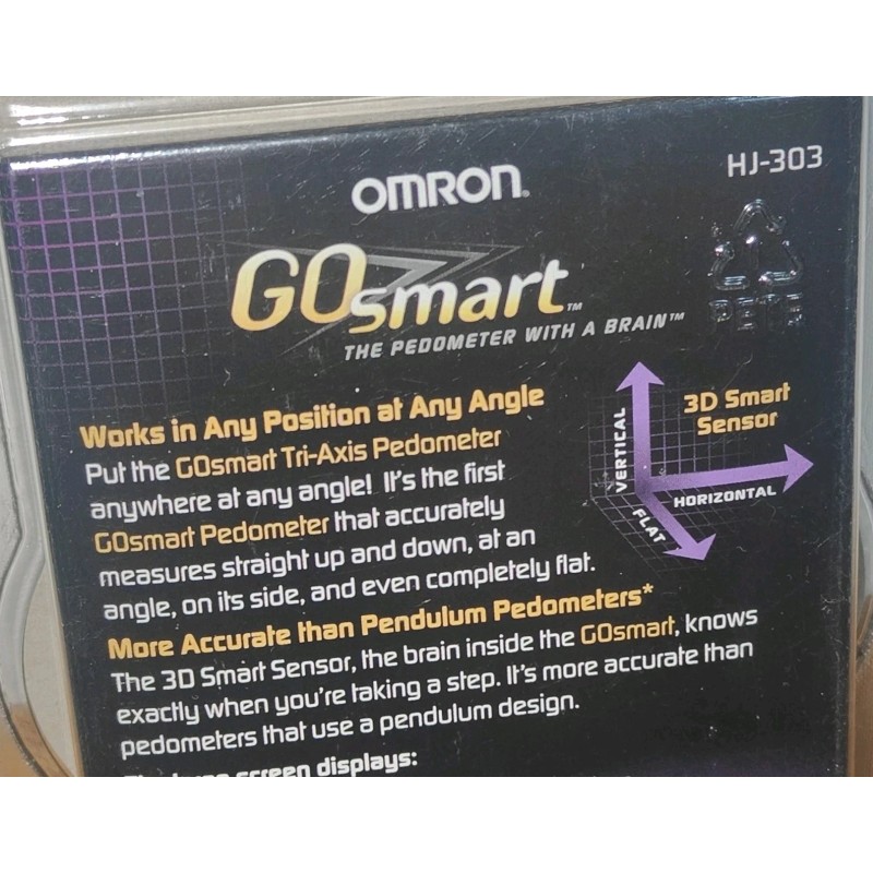 OMRON GO SMART TRI-AXIS POCKET PEDOMETER WITH A BRAIN HJ-303