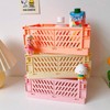 foldable folding basket medium white 2ea