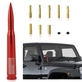 Xinhongfei Car Bullet Antenna car Exterior Accessories American Flag for Truck Radio Antenna for Truck SUV (7.8red)