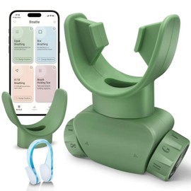 TOVE KNIGHTY Breathing Saver, Lung Trainer, Adjustable Breathing Trainer - Handy Fitness Device with Dual Mouthpieces & Individual Resistance Adjustment for Sports and Fitness