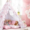 Silipull Pink Bow Teepee Tent & Kids Princess Playhouse Foldable
