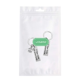 Pack of 2 New House Adventure Key Chain Gift House Warming Key Chain Ornaments, Silver / black