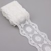 Borde de encaje de algodón blanco clásico de 8,5 cm