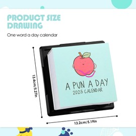 Daily Puns Calendar 2025, Funny Desk Calendar 2025, A Pun A Day Desk Calendar 2025, 12 Month Calendar, Funny Calendar with Punny Illustrations, Page a Day, Daily Jokes Calendar for Desktop