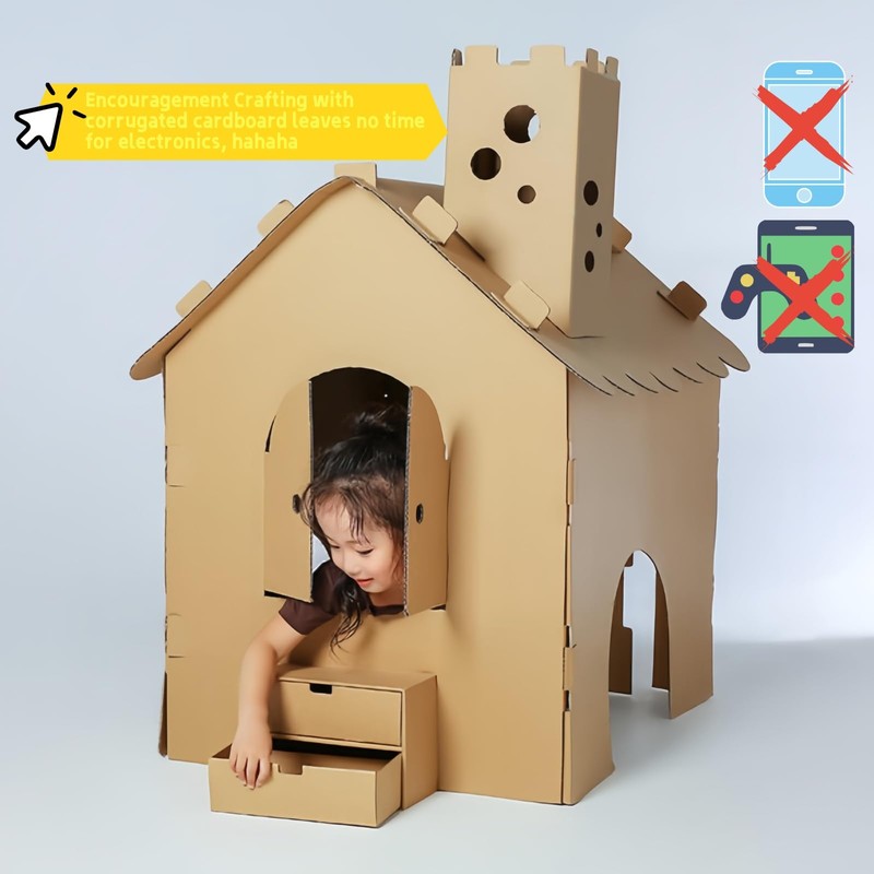 9 Pack A3 Corrugated Cardboard Sheets - Thick Kraft Card