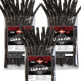 Black Licorice Candy – Classic Gourmet Lick-o-rish | Soft, Chewy & Bold Flavor | 3 lbs Bulk Pack (3 Resealable 1 lb Bags) | Old-Fashioned Licorice Treats for Candy Lovers