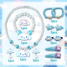 AIOSUY Party Bag Birthday Set 13 Pieces, Jewellery Girls Set, Party Gift Bracelet Necklace Hair Clips Hair Ring Earrings Ring, Birthday Party Bag for Girls Party Birthday Carnival, Plastic