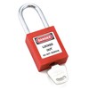 QWORK Red Lockout Tagout Safety Padlock, 10 Padlocks with 20