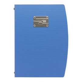 Securit Rio A4 Menu Holder with Fork Design Front Plate and 1 Double Insert - Blue