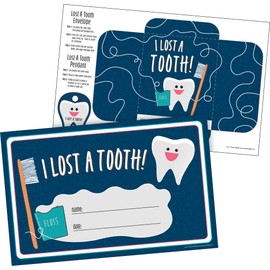 Barker Creek Recognition Awards and Envelopes, Lost a Tooth, 15 Awards and 15 Cut-and-Tape Envelope Templates, Awards and Envelope Template Sheets Measure 8.5" Wide by 5.5" high" (441)