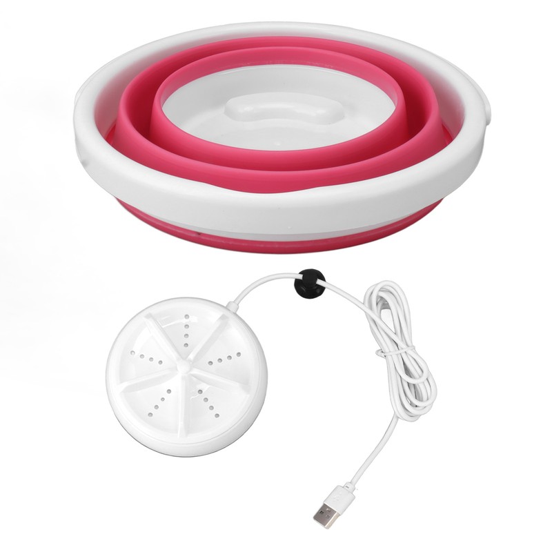 5L Folding Washing Machine Ultrasonic Vibration Forward Reverse USB Foldable