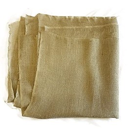 4 pcs Pack 54 inch x 50" Burlap Square Sheet, Medium Weight and Weaved Jute- Burlap for Gardening Supplies, Planter Basket Liners ,Total 75 Square feet Covering Raised Bed Liner
