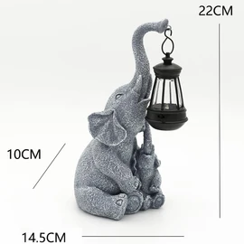 Elephant Solar Lantern,Waterproof Night Light, Lawn Landscape Light,Unique Garden Lamp,Resin Ornaments,Yard Decorations,for Garden,Office,Home