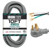 Iron Forge Cable 3 Prong Dryer Extension Cord 10 Ft,
