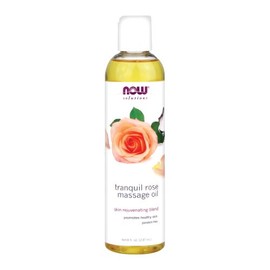 NOW | Aceite de masaje de rosas tranquilas 237 ml | Promueve la piel saludable y rejuveneciente para Adultos unisex