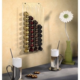 OnDisplay Wall Mounted Acrylic Nespresso Coffee Compatible Capsule/Pod Holder