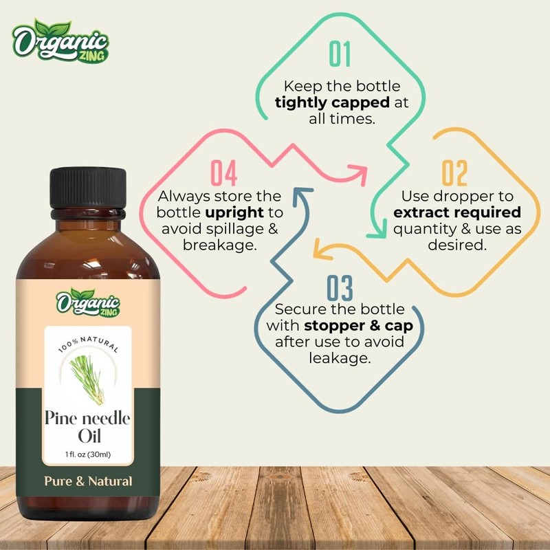 Organic Zing Pine Needle Essential Oil Pure & Natural for