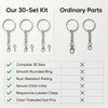 30 Sets Keychain Rings and Keyring Chains Set
