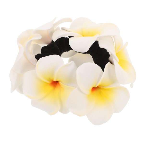 PACKOVE Hawaiian Flower Hair Tie for Women Thick Elastic Hair