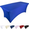 Ocves Stretch Tablecloth 6ft Spandex Table Covers Polyester Fitted Rectangular